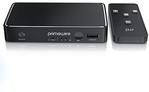 CSL - HDMI Switch 4k 60Hz mit Fernbedienung - 3 in 1 Out - 3 Port Ultra HD Umschalter - automatische Umschaltung - Ultra HD 4096x2160-36-Bit Deep Color - HDCP