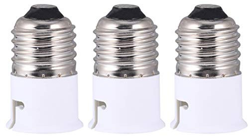 Uonlytech 3 Stücke Lampenfassung Adapter E27 zu B22 Glühbirne Fassung Adapter Konverter Basis Umwandlung Fassung Lampenfassung für Haus Abstellraum Licht