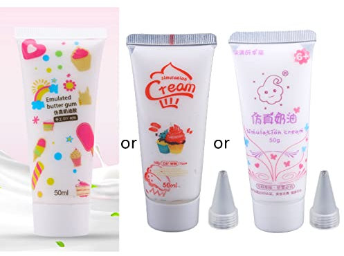 50g Simulation Cream Clay Adhesive Gel Fake Whipped Cake Cream Glue for DIY Phone Case Handmade Craft Decoration Material