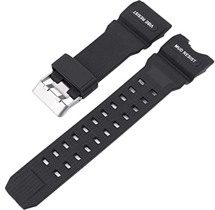 CZKE Uhrenarmband aus Kunstharz für Casio Gwg-1000 GB Herren Sport Wasserdicht Silikon Armband Zubehör Schwarz, Achat