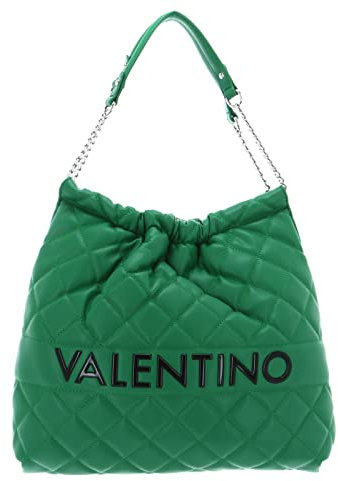 VALENTINO BAGS Damen Tasche Rucksack Shopper Umhängetasche Schultertasche Summer Re Shopper Schmuckelemente Synthetik Logoprint Damen Shopper Kettenelemente weiss