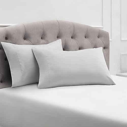 Mellanni Kopfkissenbezug 50x80 2er Set - Mit Umschlagverschluss - Weich und Bügelfrei, Oeko-Tex Zertifiziert - (50x80 cm, Salbei)