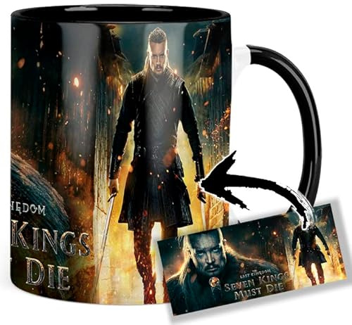 The Last Kingdom Seven Kings Must Die Alexander Dreymon B Tasse Innen & Henkel Schwarz Keramikbecher Mug