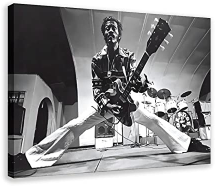 Chuck Berry (1) Leinwand-Poster, Schlafzimmer, Dekoration, Sport, Landschaft, Büro, Raumdekoration, Geschenk, Rahmen-Stil, 60 x 90 cm