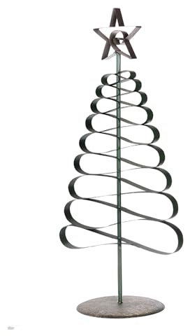 A & B Home 72,4 cm L grau verzinktes Metallband Baum, Urlaubsdekoration, Weihnachtsschmuck, Tisch-Weihnachtsbaum