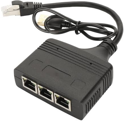 Ethernet Splitter, 1 to 3 High Speed 1000Mbps RJ45 Splitter Gigabit Ethernet Splitter, 3 Devices Simultaneous Networking, Lan Network Splitter for Cat5 5E 6 7 8 Cable