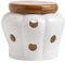 kesurpae Tarro de almacenamiento de ajo hueco, organizador de cocina eficiente para amantes del ajo, olla de cerámica para ajo con tapa, blanco