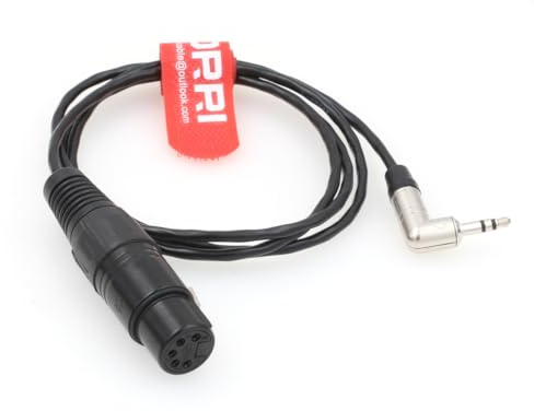 DRRI XLR 5 pin Female to 1/8 (3.5mm) Microphone Cable for Sony PCM-D50