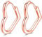 Loutade Silver Hoop Earrings for Women, 925 Sterling Silver Heart Hoop Earrings, Sleeper Huggie Heart-shape Hoop Earrings Rose Gold, Simple Cartilage Love Heart Rose Gold Hoop Earrings for Birthday