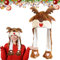 Weihnachtsmütze Plüsch, Lustige Nikolausmütze, Weihnachtsmütze Beweglicher Ohren, Weihnachts Mütze Plüsch, Weihnachtsmann Mütze mit Beweglichen Ohren, Christmas Hat, Santa Hat für Erwachsene Kinder(C)