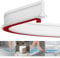 Wet Room Floor Barrier, 2m Rubber Shower Tray Sealing Strip, Self-Adhesive Shower Splash Guard, Shower Threshold Water Barrier, Flexible Shower Screen Seal Strip for Bathroom Floor Sink Bathtub, White