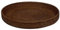 Tablett Rattan Rund Ø 48 cm - großes rundes Serviertablett/Dekotablett aus geflochtenem Rattan - handgefertigt (Dark Mokka)
