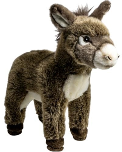 Carl Dick Esel grau-braun stehend ca. 28cm Plüschtier, Stofftier, Kuscheltier 3666
