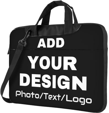 Sacoche Ordinateur Portable Personnalisé - Étui Personnalisé pour Ordinateur Portable avec Poignée - Sac À Bandoulière pour Ordinateur Portable Personnalisé - pour Voyage Affaires Travail 14 pouces