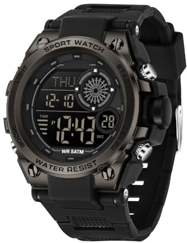 GBB Mens Watches Waterproof for Sports Digital Military Watches for Men with Alarm/Stopwatch Watch LED Back Light Casual Watch for Men