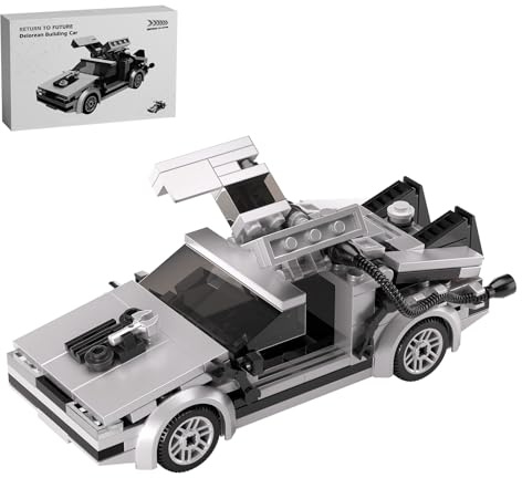 FCEYOUT Zurück zu Ihrem Futur Delorean Building Kit, BTTF Time Machine Car Building Set, klassische 80er Jahre Film Sammlerstücke, große Sammlung Geschenke und Spielzeug für Fans (210 Stück)