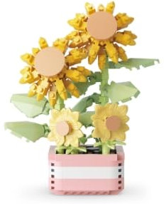 2 Pièces Mini Fleurs Blocs de Construction, Construction Fleur Bonsaï Kit Construction Bouquet Fleurs pour DIY Activité Manuelle, Plantes Succulentes, pour la Décoration de la Maison Activités