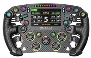 Volante simulatore guida Moza Racing RS068 FSR2 Formula Wheel | Wheel mit 4,3 Zoll HD Touchscreen, 6-Paddle-System RGB Shift Lights Aluminium Quick Release Programmierbaren Bedienelementen
