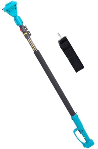 TOPALL Teleskop Verlängerungsstange für Akku Astschere, Elektrische Gartenschere, Teleskop Verlängerung 150-250cm, Kopf-Winkel 6-fach verstellbar, Schultergurt, leicht, robust
