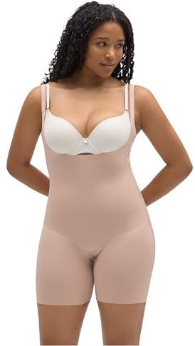 YSABEL MORA Body Reductor con Abertura Compresión Media para Silueta Estilizada y Efecto Vientre Plano, Acabados Invisibles y Corte Láser para Máxima Comodidad y Confianza.