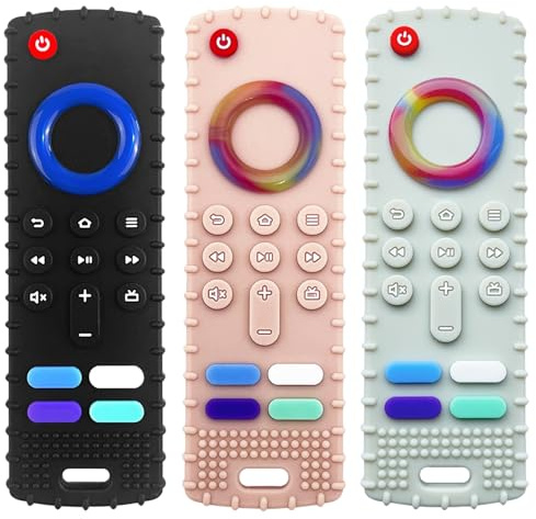 Jouet pour chien télécommandé, 3 pièces jouets de dentition pour chiot Silione, jouets à mâcher pour soulagement de l'anxiété, à mâcher interactifs pour chiot pour l'entraînement et le nettoya