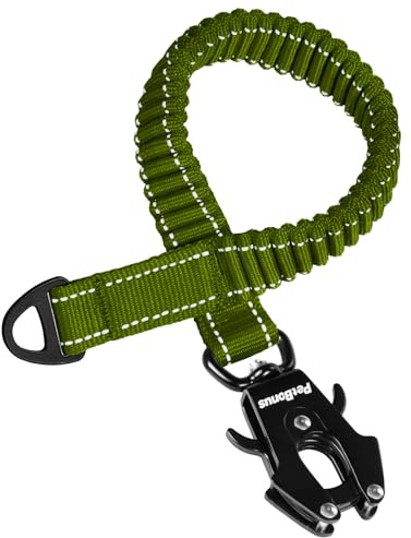 PetBonus Robust Bungee Leinenverlängerung, 45cm Stoßdämpfende Verlängerung | Reflektierende, Leinenbefestigung, Elastische, Ruckdämpfer Hund für Joggen, Spaziergang, Radfahren, Für Mittelgroße bis Große