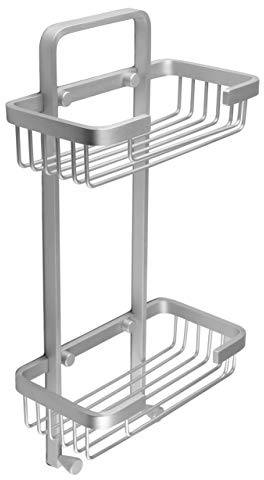 TATAY Shower Caddy Aluminium 20.5x10.5x38.5 cm Quick Fix System | Shower Caddy Bathroom | No-Drill Installation | Humidity Resistant | Corrosion Resistant | Screws Included | Easy Drainage