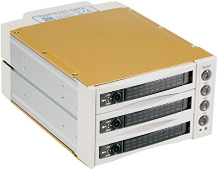 FANTEC SNT-BA2131-2 Backplane/Aluminium Gehäuse für 3x 8,9 cm (3,5) Festplatten, 2x 13,34cm (5,25) Einschub, 1x 80mm Lüfter, beige