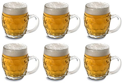 Mäser 140523 Kugele Bierkrug, 500ml, klar (6er Pack)