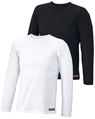 H.I.S Herren Langarmshirts (2 Stück), aus Baumwolle