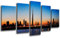 Wandbild - Dubai City Sonnenuntergang, Wolkenkratzer, 165 x 62 cm, Holzdruck - XXL Format - Kunstdruck, ref.26239