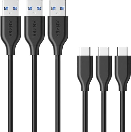 Anker Powerline - Conector USB-C negro 3x0.9m