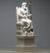 Alabaster Statue Zeus Vater König der Götter auf Thron Skulptur Figur 17 cm