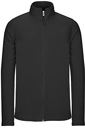 Kariban Mens Full Zip Microfleece Jacket (L) (Black)