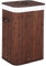 BAKAJI Panier à linge sale à linge maison en bois de bambou et tissu avec couvercle et poignées capacité 70 l dimensions 40 x 30 x 60 cm (marron)