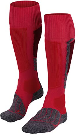 FALKE Women's SK1 Comfort W Kh Wool Silk Warm Thick 1 Pair Skiing Socks, Red Rose 8680, 4-5