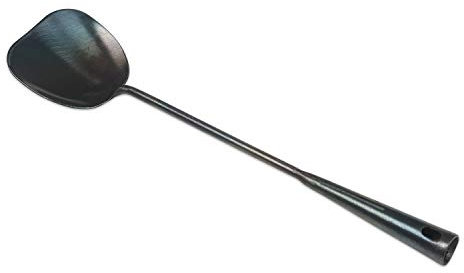 ZhenSanHuan Handgehämmerter Pfannenwender aus Karbonstahl, langer Griff, Chuan-Wok-Werkzeug