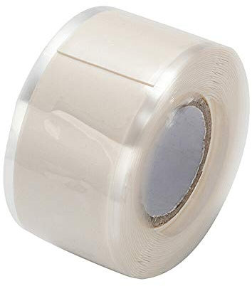 Cinta de aislamiento, cinta de sellado de silicona impermeable, cinta de reparación de tuberías autofusionadas (2,5 cm x 3 m, 1 unidad, color blanco)