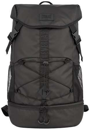 Everlast Unisex Train Sporttasche Rucksack Schnalle Zip Schwarz Einheitsgröße