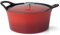 CUISINOX - Volcan - Cocotte ronde 20 cm avec couvercle - 1.6 L - Fonte de fer emaillée - Compatible tous feux dont induction - sans PTFE ni PFOA - Rouge
