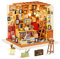 Rolife Maison Miniature à Construire Maquette en Bois avec Lumière LED Bricolage Kit DIY Adulte Enfant Décoration de Maison de Poupée de Bibliothèque Puzzle 3D Diorama Idée Cadeau Femme Fille