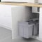 XEMQENER 40L Kitchen Pull out Bin with Sliding Buffer Kitchen Cupboard Waste Dust Bin Recycle Bin for 300-400mm Wide Cabinet