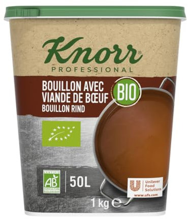 Knorr Bouillon avec viande de Boeuf Bio 1kg jusqu'à 50L