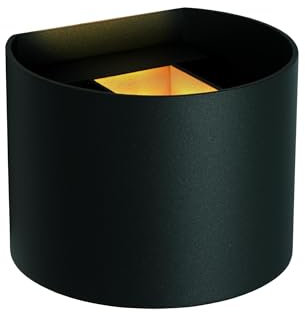 LUCIDE AXI - Wandstrahler/Wandleuchte Badezimmer - LED - 2x7W 2700K - IP54 - Einstellbarer Abstrahlwinkel - Schwarz