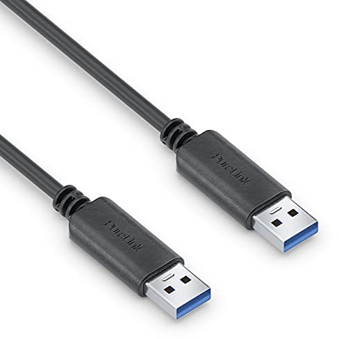 PureLink USB-A auf USB-A Kabel, USB 3.1 Gen 1 mit 5 GB/s Datenübertragung, schwarz, 1,50m