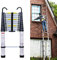 20.3FT/6.2M Telescopic Ladder, Portable Aluminium Extension Ladder with Hooks, High Straight Extendable Loft Ladders, 150kg/330 pounds Maximum Capacity