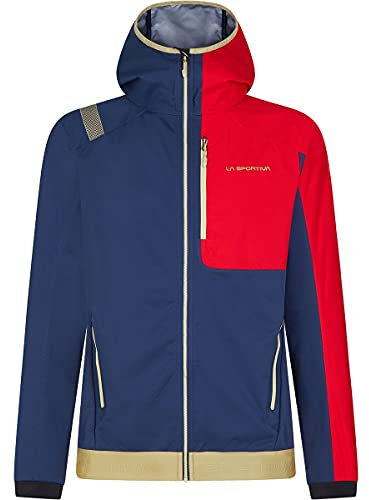 La Sportiva Herren Macnas Hoody M Sweatshirt, Grey Blue-Tango Red, M