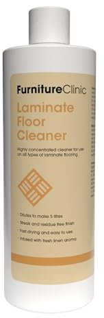 Limpiador de suelos laminados 500 ml – diluye para hacer 5 litros – súper concentrado y secado rápido. Infundido con aroma de lino fresco. Para todos los pisos laminados.