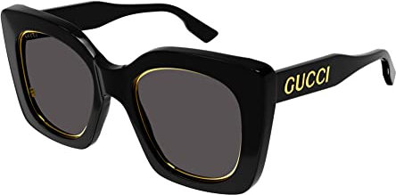 Gucci GG1151S Damen-Sonnenbrille, Schwarz/Grau, 51/23/145, Schwarz-Schwarz-Grau (001)