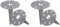 Novatool 4 x Gartenspies Ø 15,5 x H 30,5 cm verzinkt I Erdnagel für Lampen Bodenhülse Erdanker I Gartenspiess Sonnenschirm Gartenzubehör Steckdosensäulen I Bodenanker Erdbefestigung Stahl